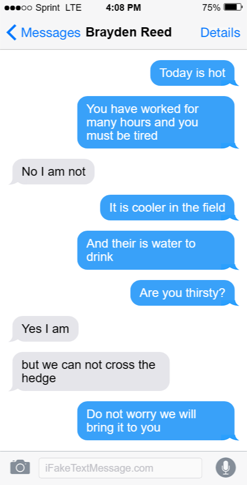 iphone-QRXM - Fake Text Message