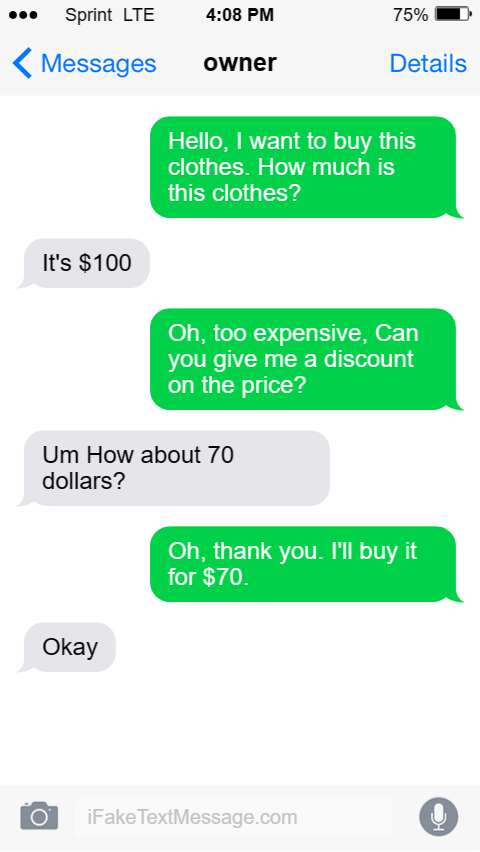 iphone-wzrN - Fake Text Message