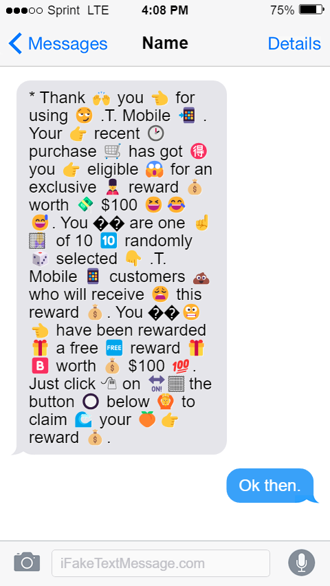 iphone-Dp0N - Fake Text Message