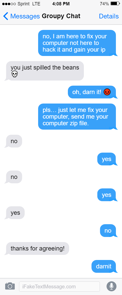 iphone-3N2O - Fake Text Message