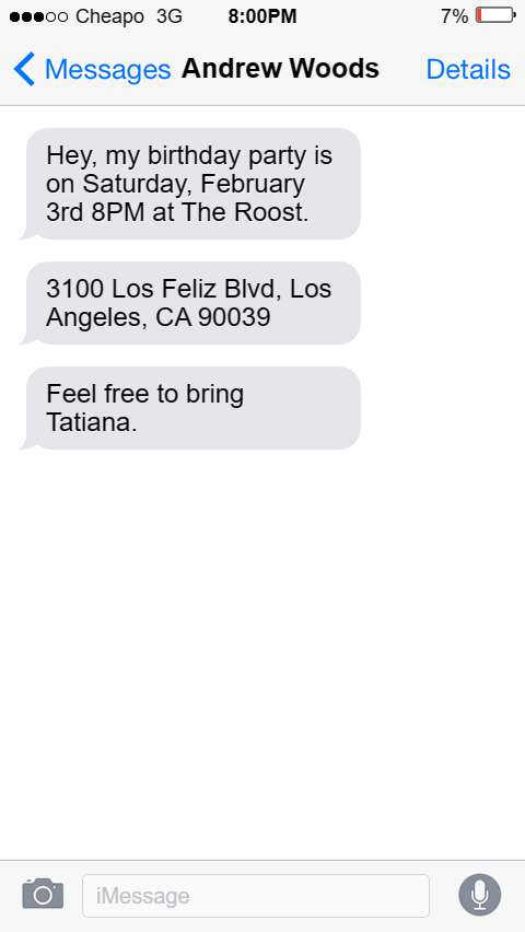 iphone-iMaP - Fake Text Message